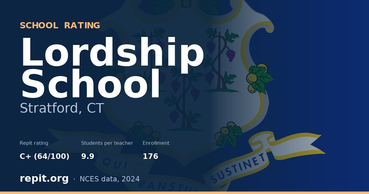 Lordship School, Stratford, CT — Repit school rating C+ (64/100)