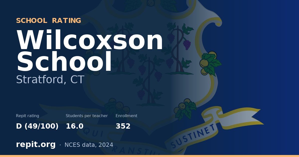 Wilcoxson School, Stratford, CT — Repit school rating D (49/100)