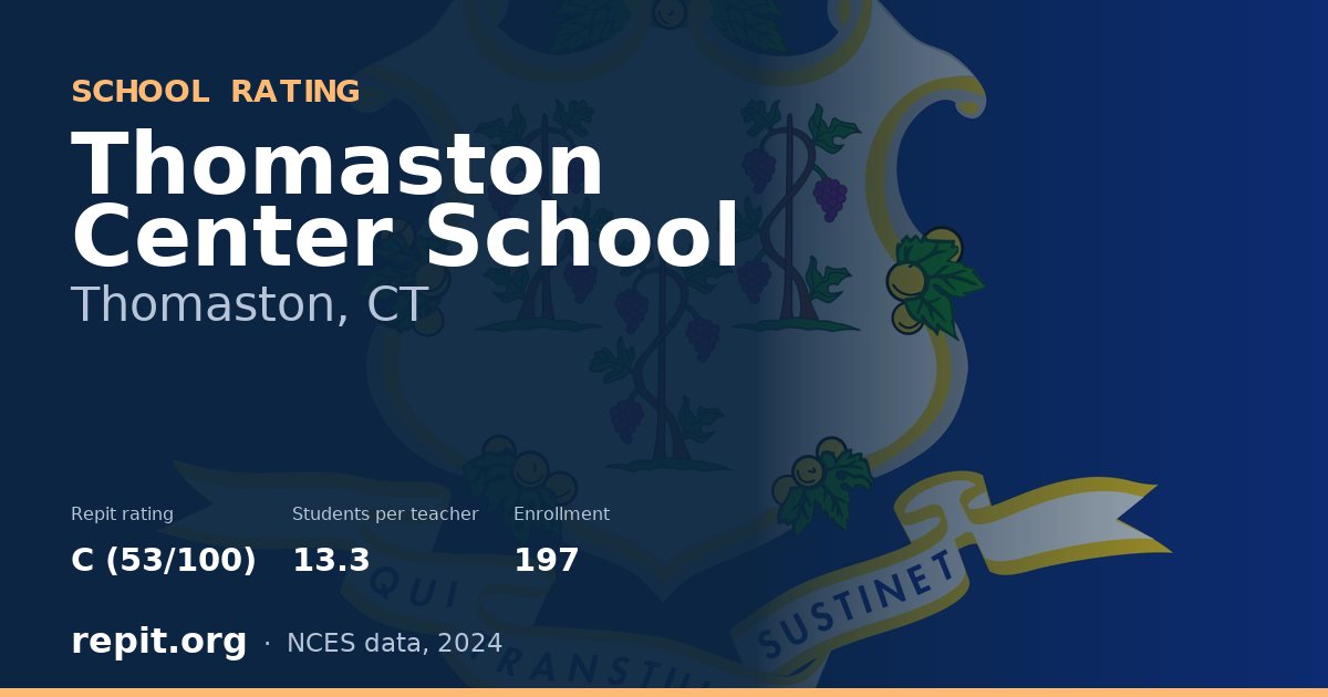 Thomaston Center School, Thomaston, CT — Repit school rating C (53/100)