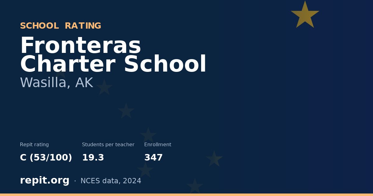 Fronteras Charter School, Wasilla, AK — Repit school rating C (53/100)