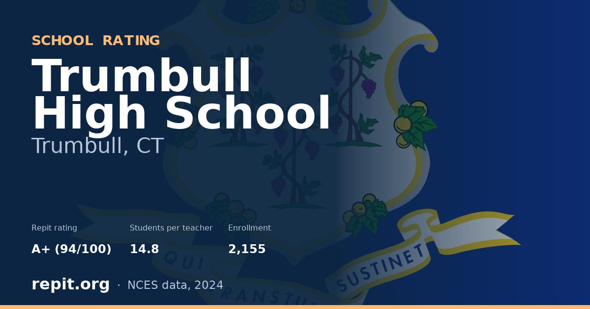 Trumbull High School, Trumbull, CT — Repit school rating A+ (94/100)