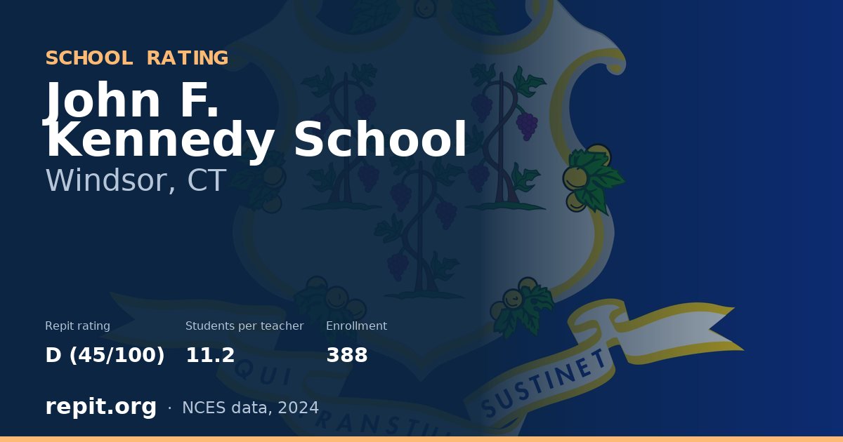 John F. Kennedy School, Windsor, CT — Repit school rating D (45/100)