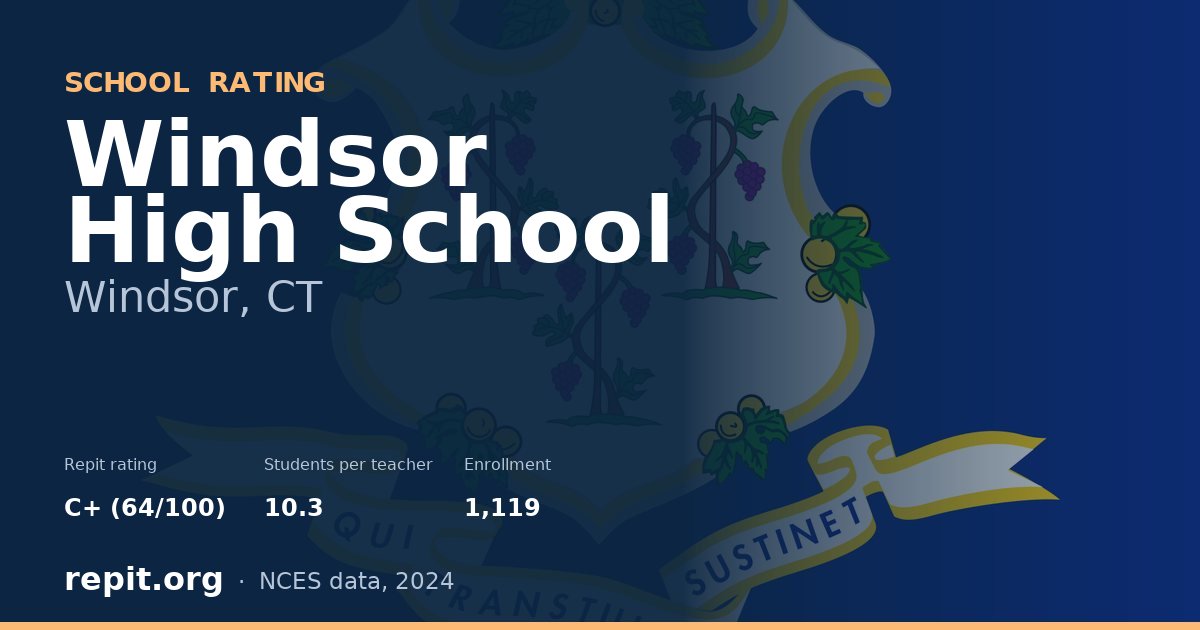 Windsor High School, Windsor, CT — Repit school rating C+ (64/100)