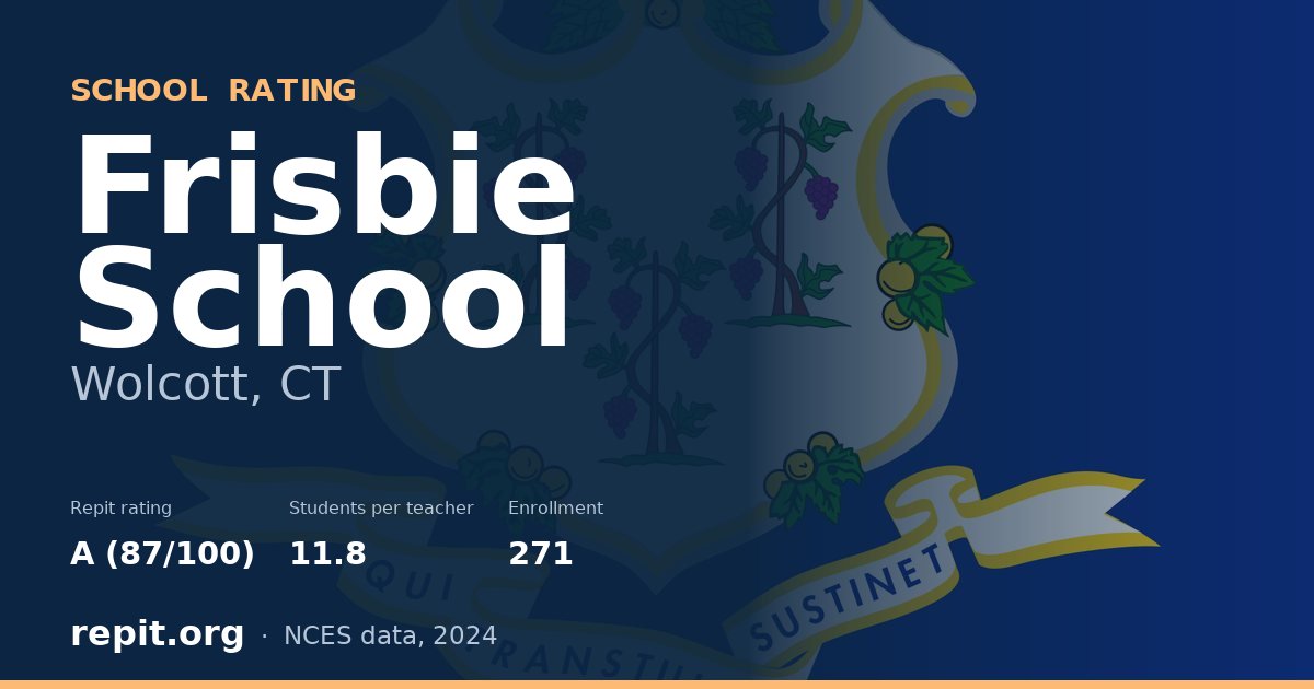 Frisbie School, Wolcott, CT — Repit school rating A (87/100)