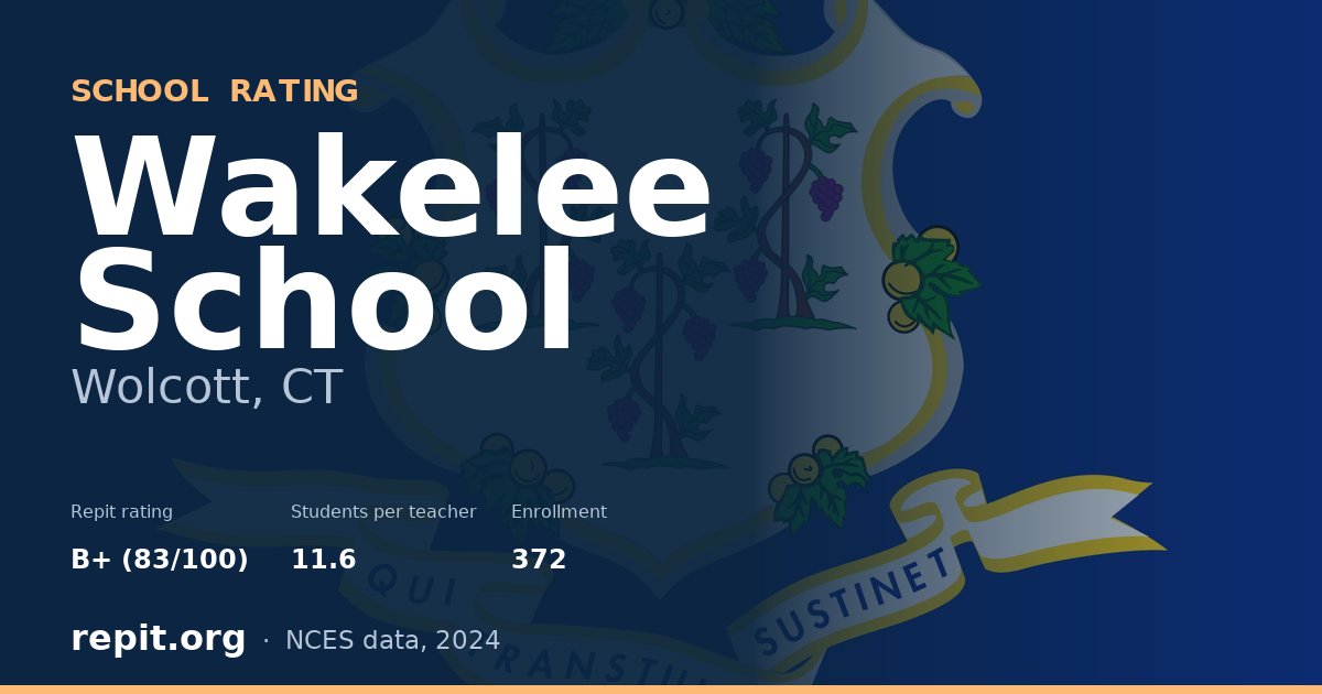 Wakelee School, Wolcott, CT — Repit school rating B+ (83/100)