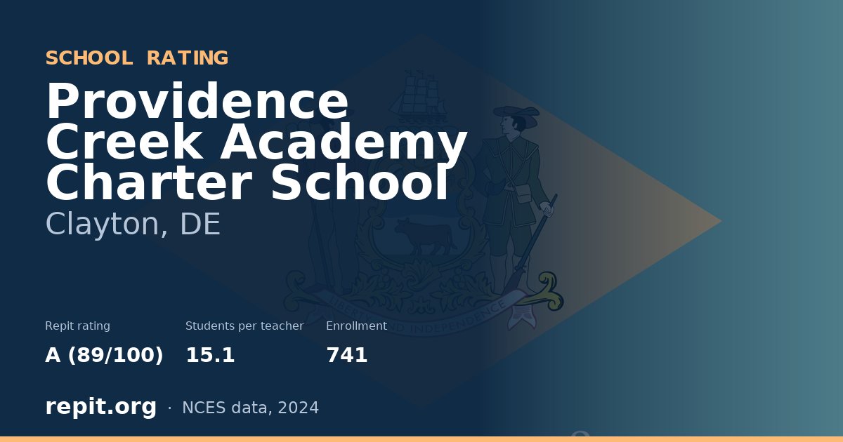 Providence Creek Academy Charter School, Clayton, DE — Repit school rating A (89/100)
