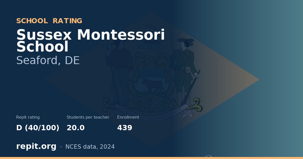 Sussex Montessori School, Seaford, DE — Repit school rating D (40/100)