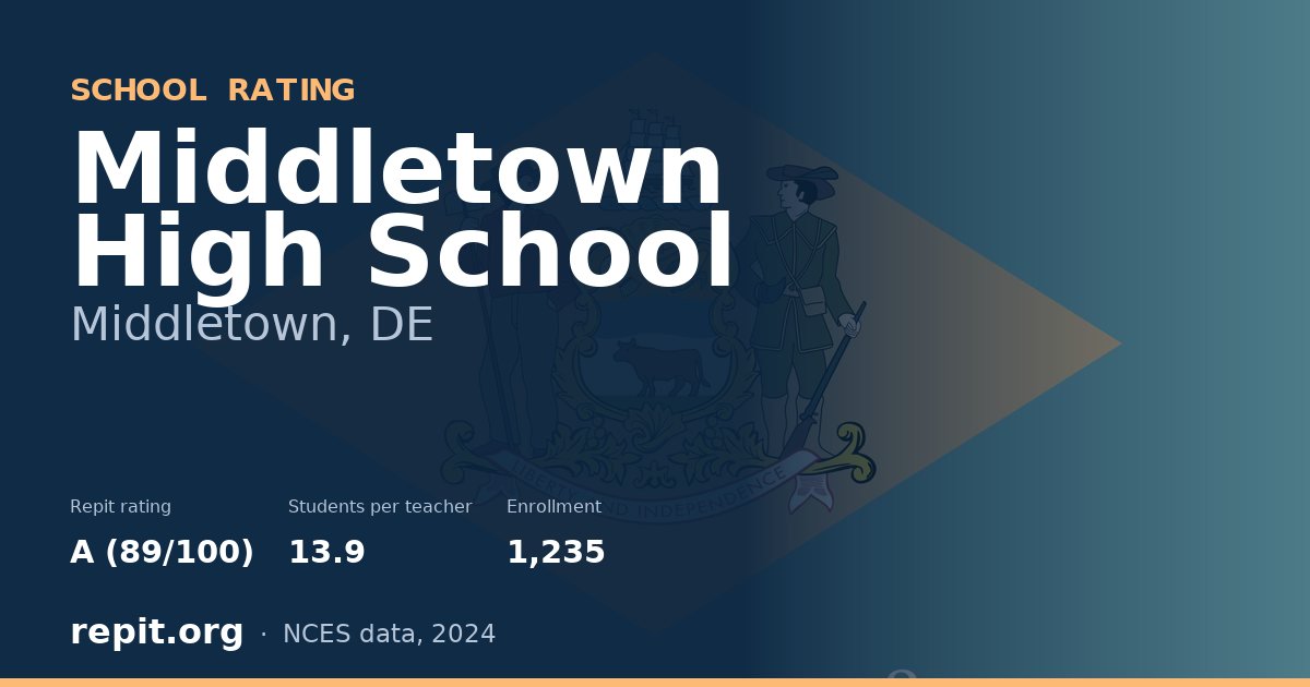 Middletown High School, Middletown, DE — Repit school rating A (89/100)