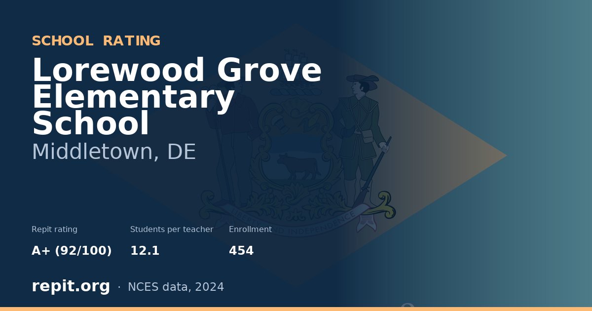 Lorewood Grove Elementary School, Middletown, DE — Repit school rating A+ (92/100)