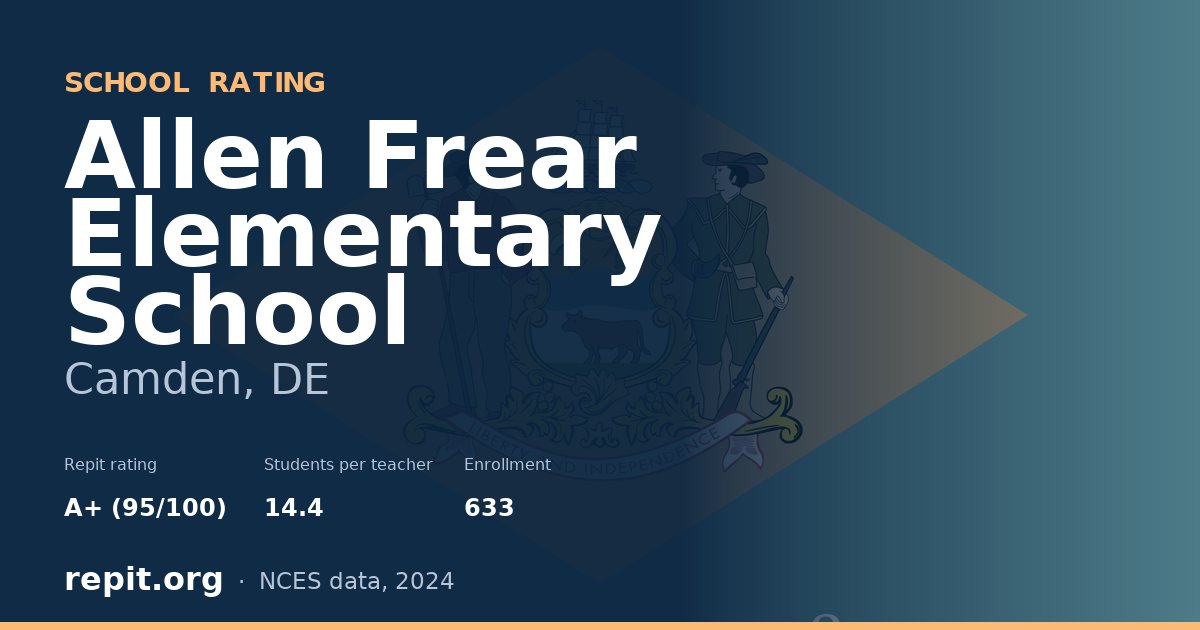 Allen Frear Elementary School, Camden, DE — Repit school rating A+ (95/100)