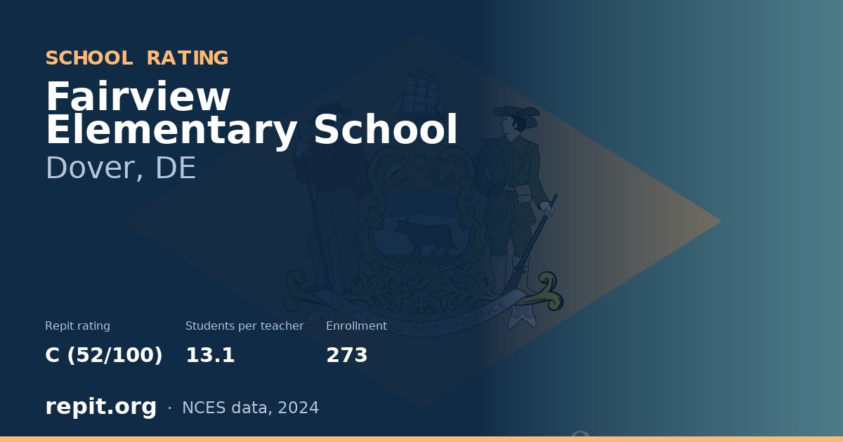 Fairview Elementary School, Dover, DE — Repit school rating C (52/100)