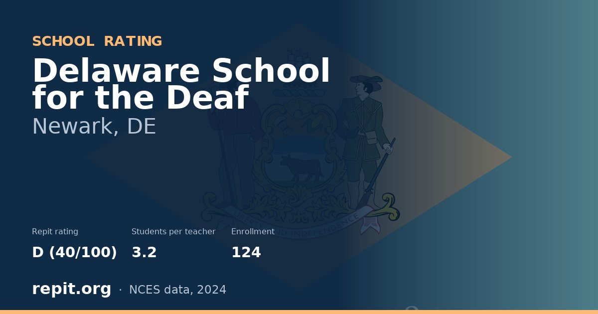 Delaware School for the Deaf, Newark, DE — Repit school rating D (40/100)