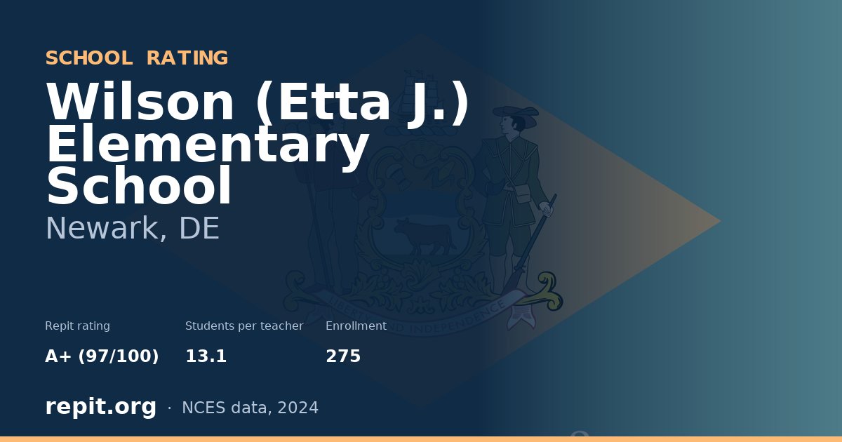 Wilson (Etta J.) Elementary School, Newark, DE — Repit school rating A+ (97/100)