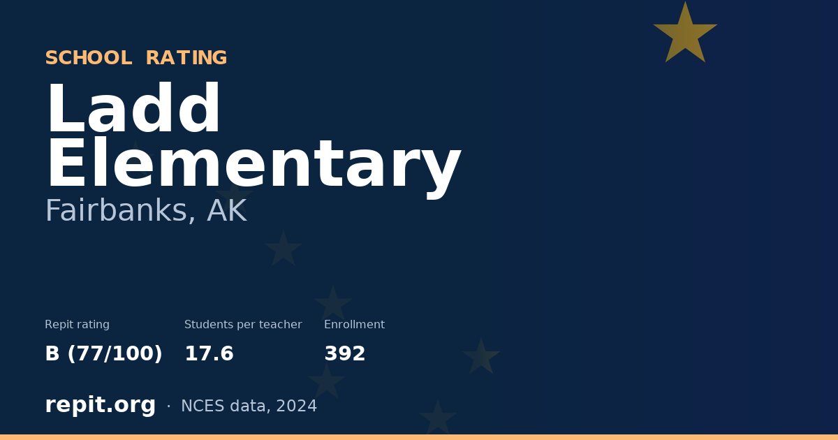 Ladd Elementary, Fairbanks, AK — Repit school rating B (77/100)