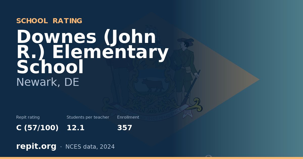 Downes (John R.) Elementary School, Newark, DE — Repit school rating C (57/100)