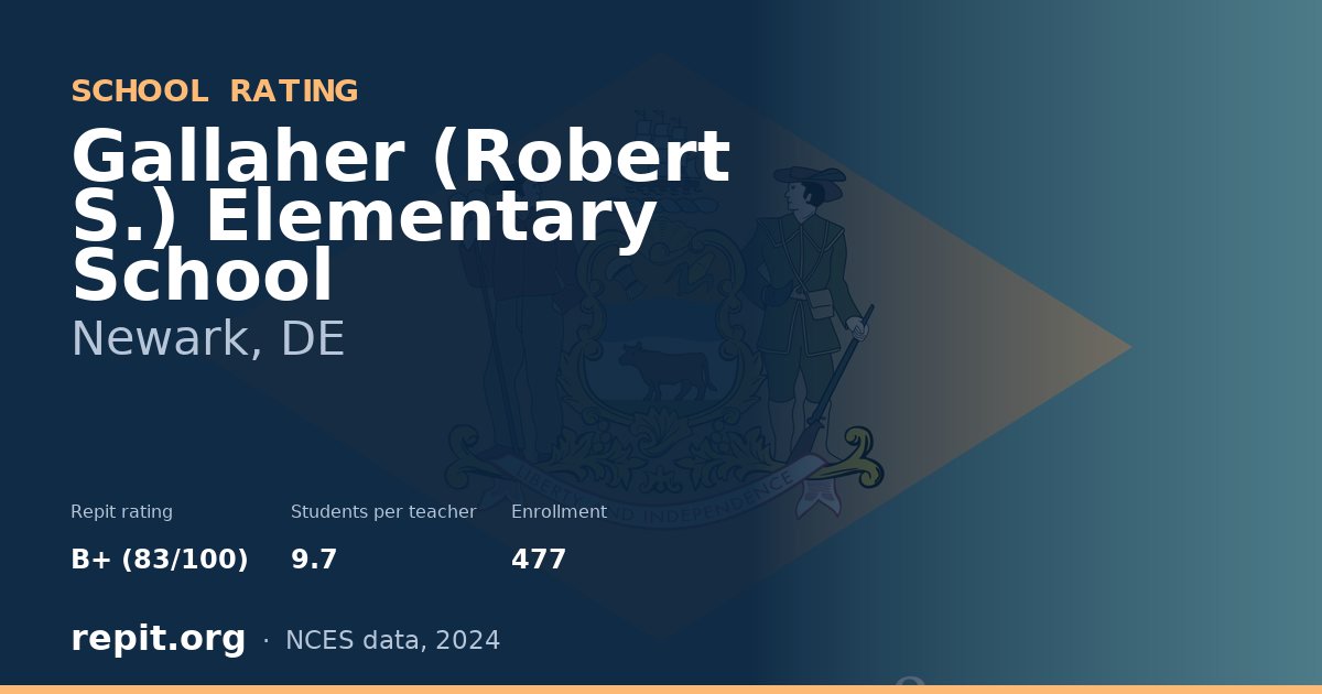 Gallaher (Robert S.) Elementary School, Newark, DE — Repit school rating B+ (83/100)