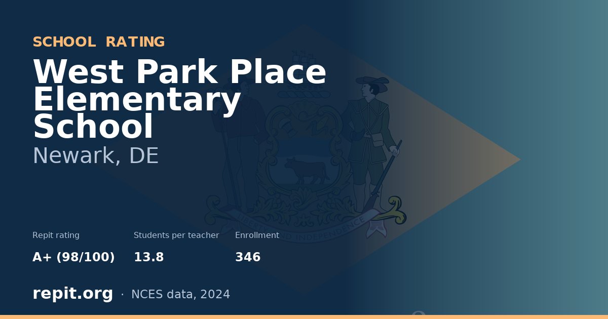 West Park Place Elementary School, Newark, DE — Repit school rating A+ (98/100)