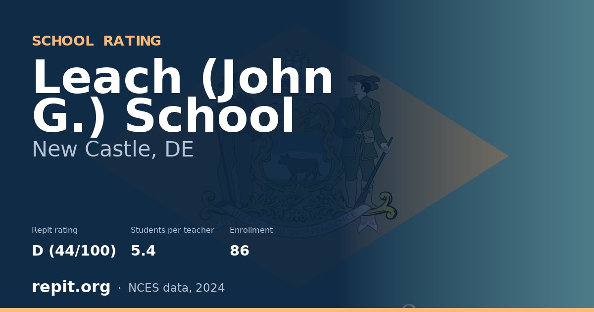 Leach (John G.) School, New Castle, DE — Repit school rating D (44/100)