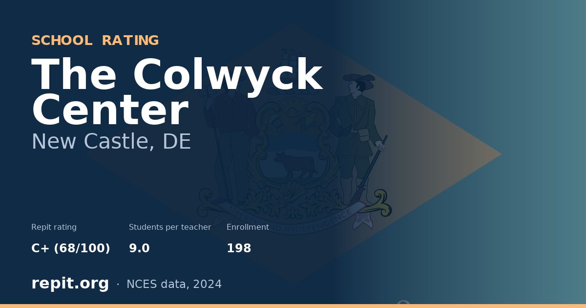 The Colwyck Center, New Castle, DE — Repit school rating C+ (68/100)