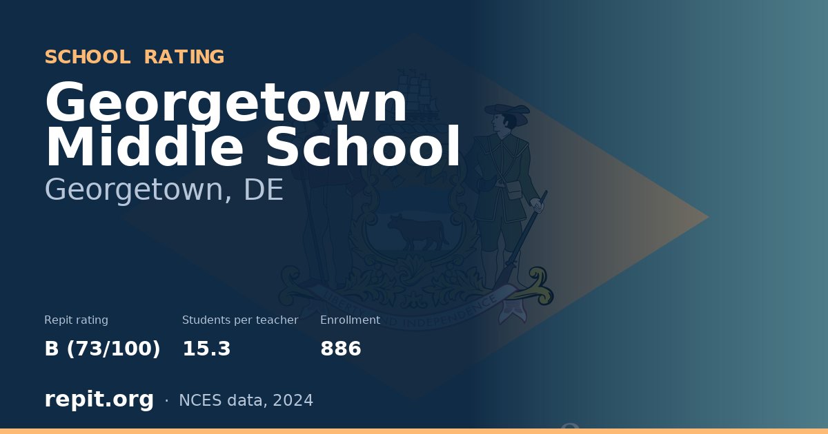 Georgetown Middle School, Georgetown, DE — Repit school rating B (73/100)