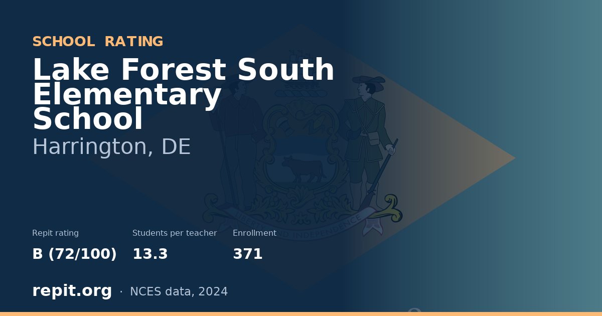Lake Forest South Elementary School, Harrington, DE — Repit school rating B (72/100)