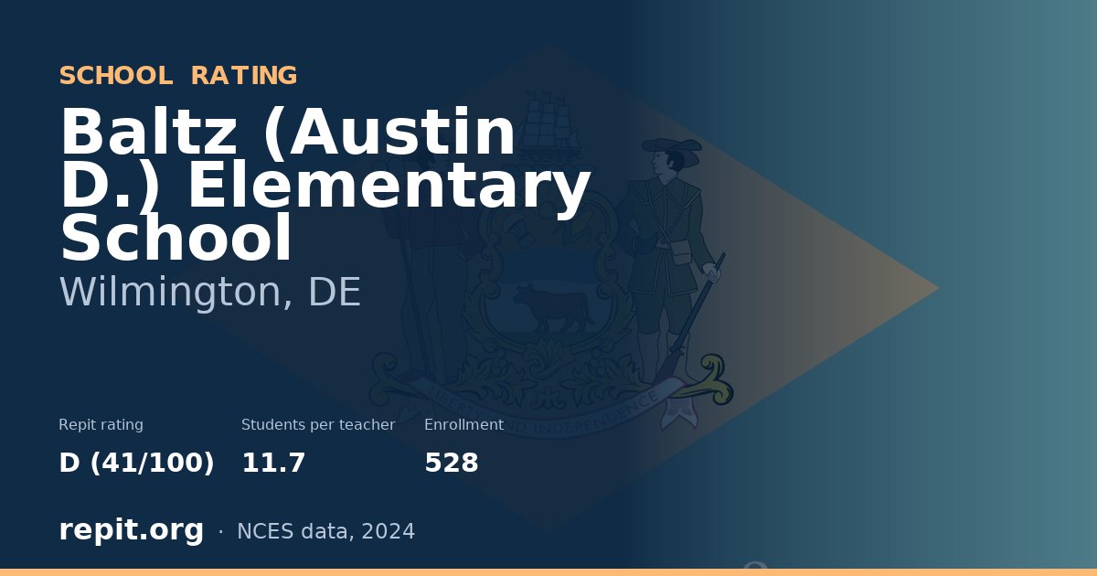 Baltz (Austin D.) Elementary School, Wilmington, DE — Repit school rating D (41/100)