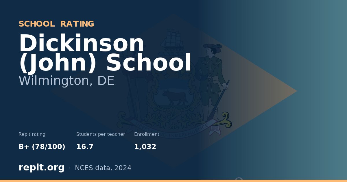 Dickinson (John) School, Wilmington, DE — Repit school rating B+ (78/100)