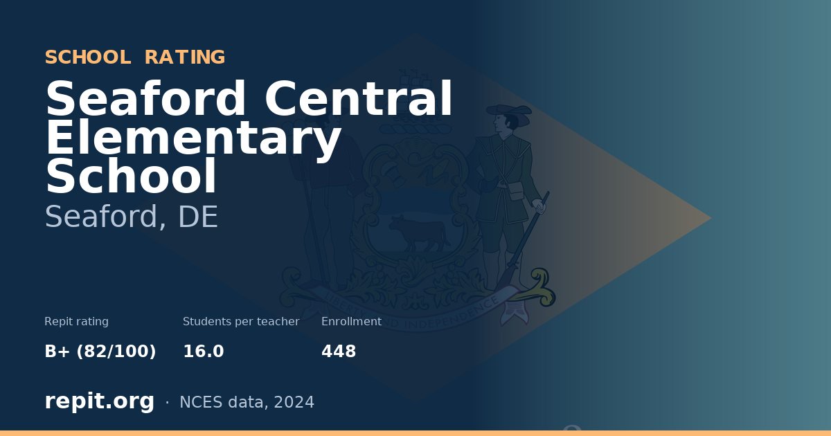 Seaford Central Elementary School, Seaford, DE — Repit school rating B+ (82/100)