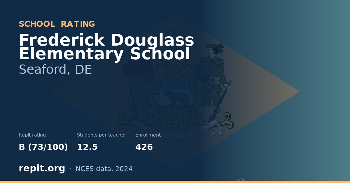 Frederick Douglass Elementary School, Seaford, DE — Repit school rating B (73/100)