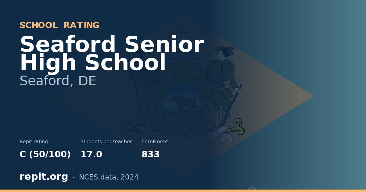 Seaford Senior High School, Seaford, DE — Repit school rating C (50/100)