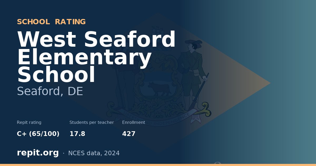 West Seaford Elementary School, Seaford, DE — Repit school rating C+ (65/100)