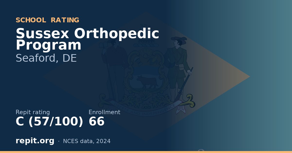 Sussex Orthopedic Program, Seaford, DE — Repit school rating C (57/100)