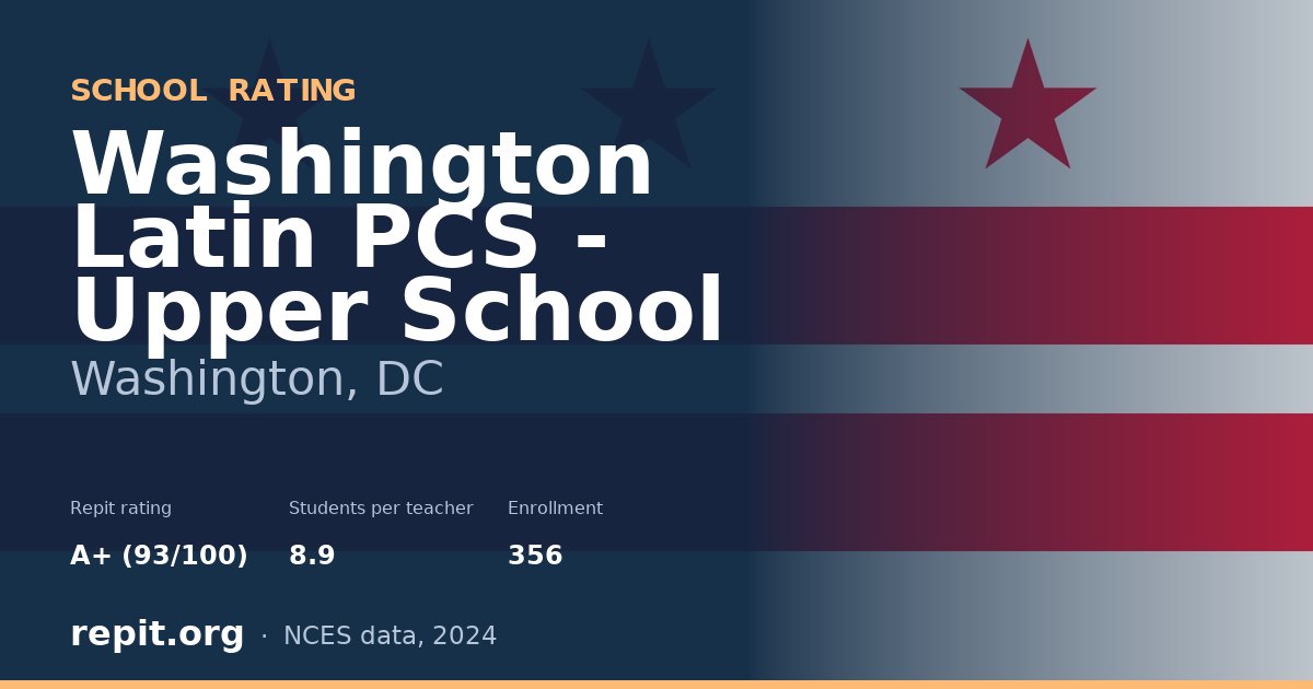 Washington Latin PCS - Upper School, Washington, DC — Repit school rating A+ (93/100)