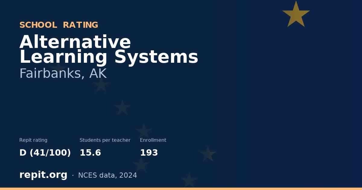 Alternative Learning Systems, Fairbanks, AK — Repit school rating D (41/100)