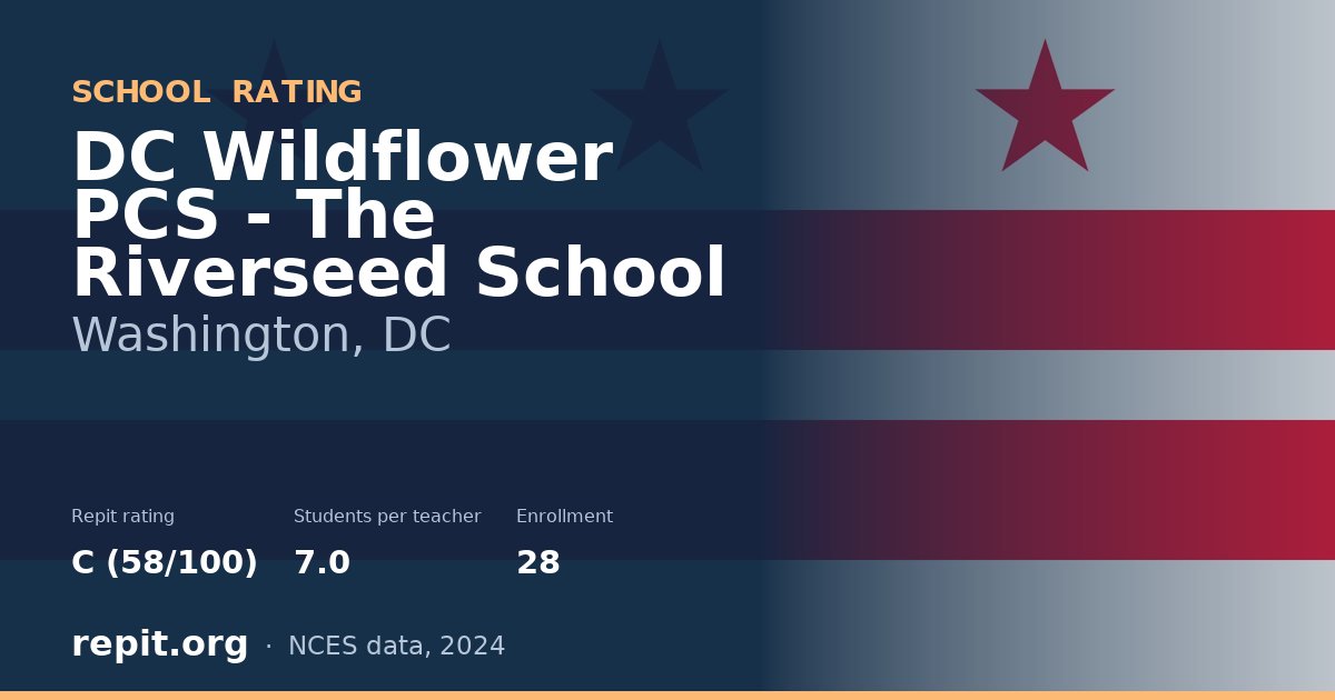 DC Wildflower PCS - The Riverseed School, Washington, DC — Repit school rating C (58/100)