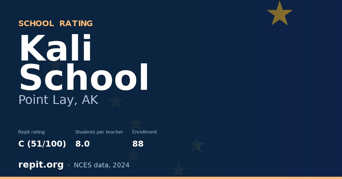 Kali School, Point Lay, AK — Repit school rating C (51/100)