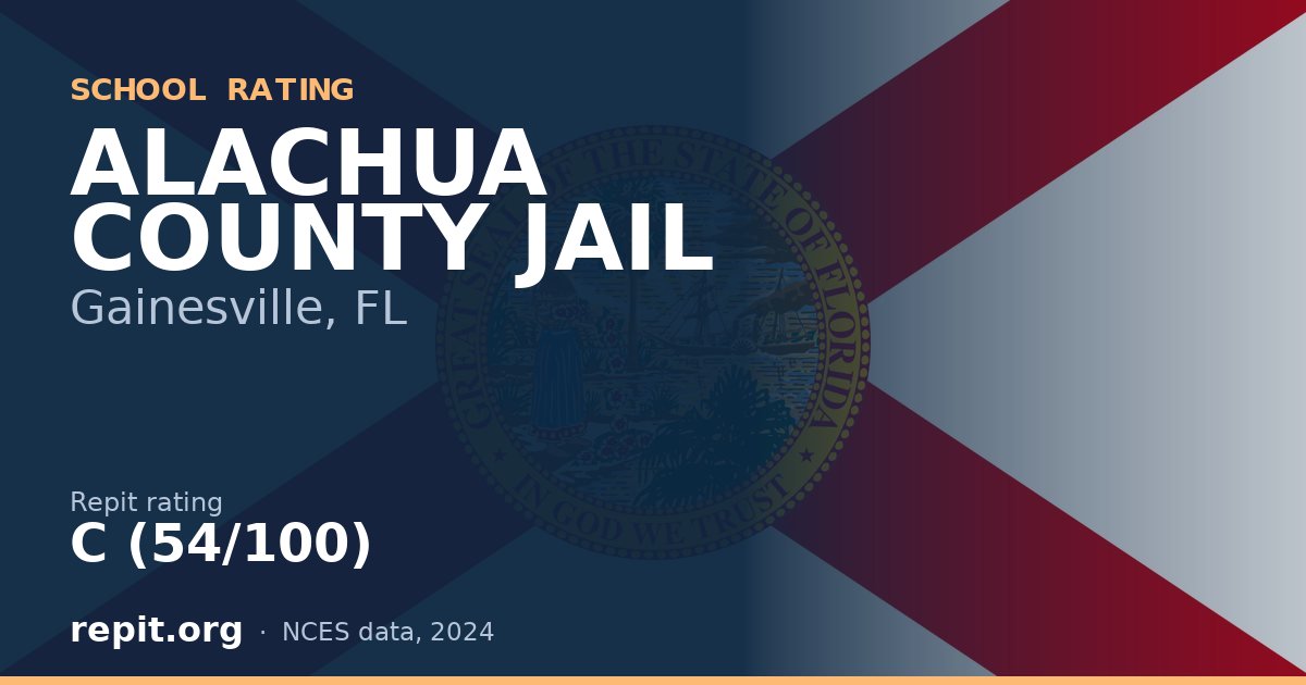 ALACHUA COUNTY JAIL, Gainesville, FL — Repit school rating C (54/100)