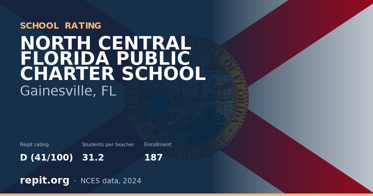 NORTH CENTRAL FLORIDA PUBLIC CHARTER SCHOOL, Gainesville, FL — Repit school rating D (41/100)