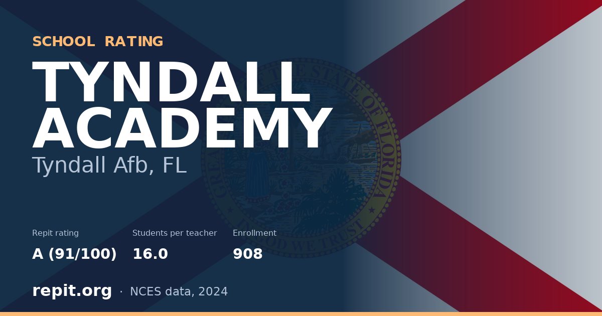 TYNDALL ACADEMY, Tyndall Afb, FL — Repit school rating A (91/100)