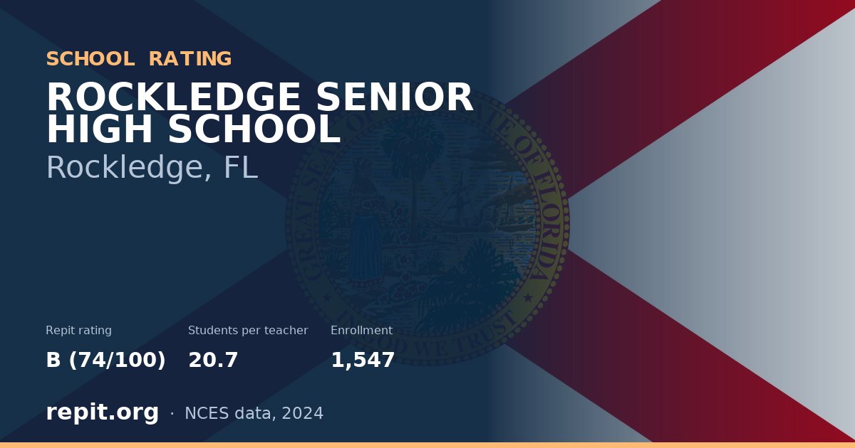 ROCKLEDGE SENIOR HIGH SCHOOL, Rockledge, FL — Repit school rating B (74/100)