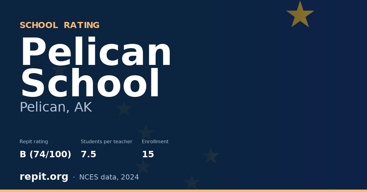 Pelican School, Pelican, AK — Repit school rating B (74/100)