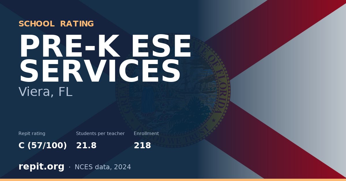 PRE-K ESE SERVICES, Viera, FL — Repit school rating C (57/100)