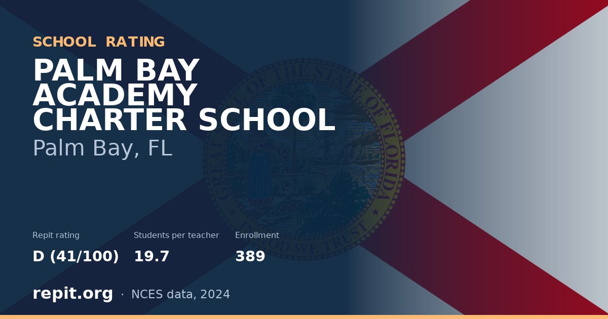 PALM BAY ACADEMY CHARTER SCHOOL, Palm Bay, FL — Repit school rating D (41/100)
