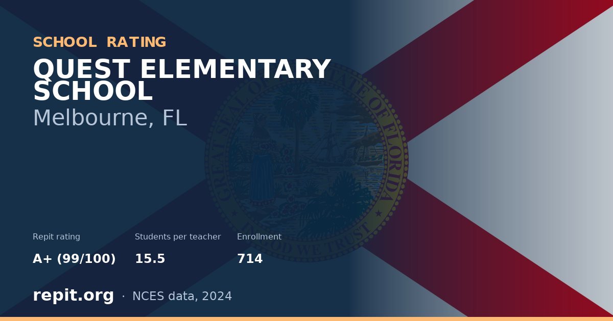QUEST ELEMENTARY SCHOOL, Melbourne, FL — Repit school rating A+ (99/100)