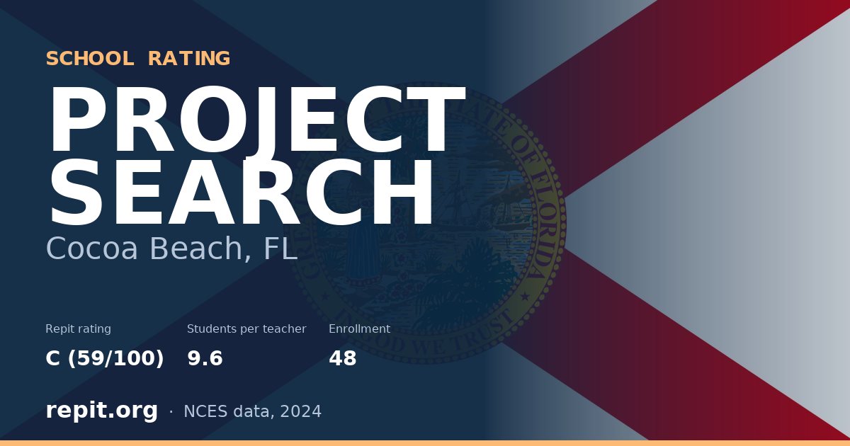 PROJECT SEARCH, Cocoa Beach, FL — Repit school rating C (59/100)