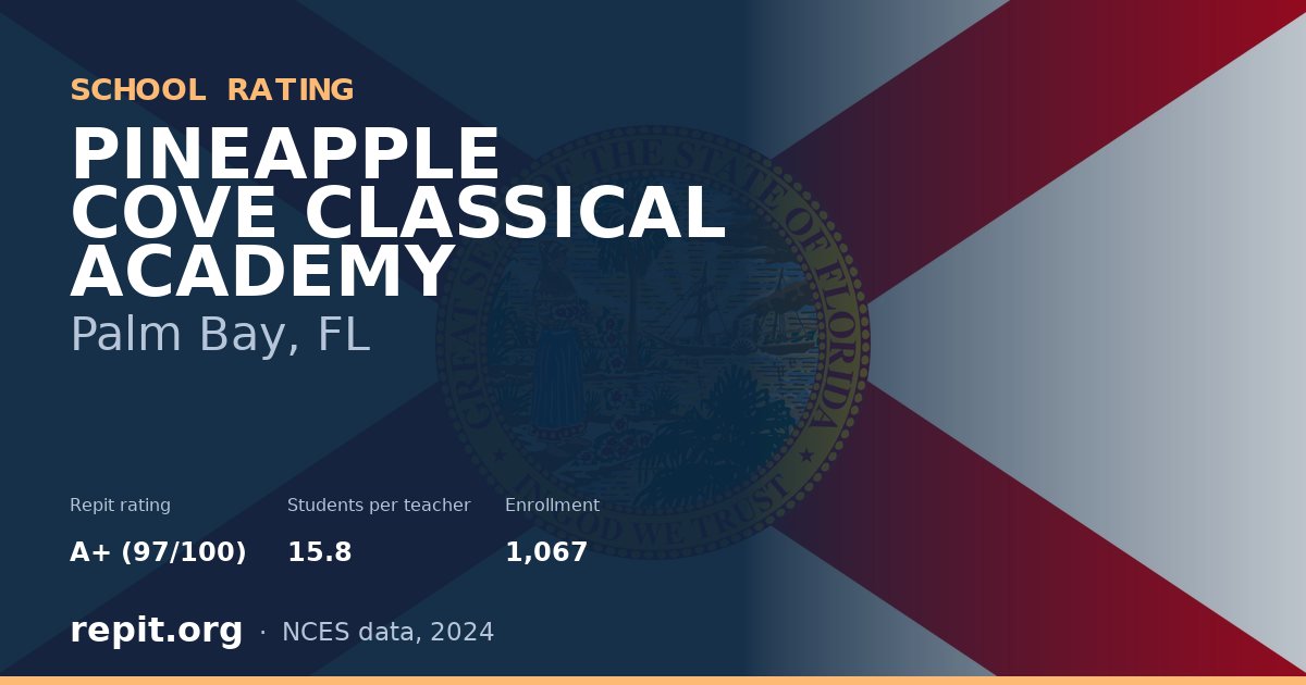 PINEAPPLE COVE CLASSICAL ACADEMY, Palm Bay, FL — Repit school rating A+ (97/100)