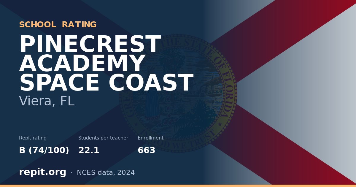 PINECREST ACADEMY SPACE COAST, Viera, FL — Repit school rating B (74/100)