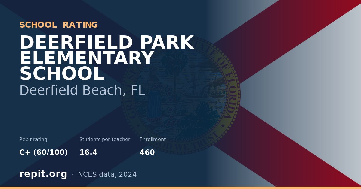 DEERFIELD PARK ELEMENTARY SCHOOL, Deerfield Beach, FL — Repit school rating C+ (60/100)