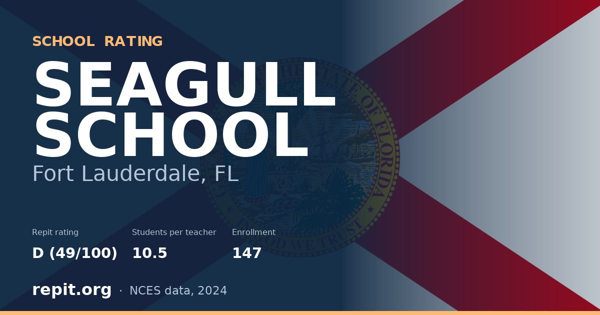 SEAGULL SCHOOL, Fort Lauderdale, FL — Repit school rating D (49/100)