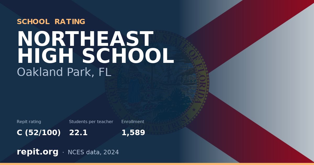 NORTHEAST HIGH SCHOOL, Oakland Park, FL — Repit school rating C (52/100)